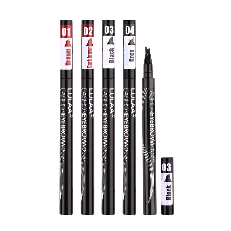 Hot Selling 6 Colors Make Your Own Logo Eyebrow Pencil Tattoo Waterproof Long Lasting Permanent Liquid Eyebrow Pen