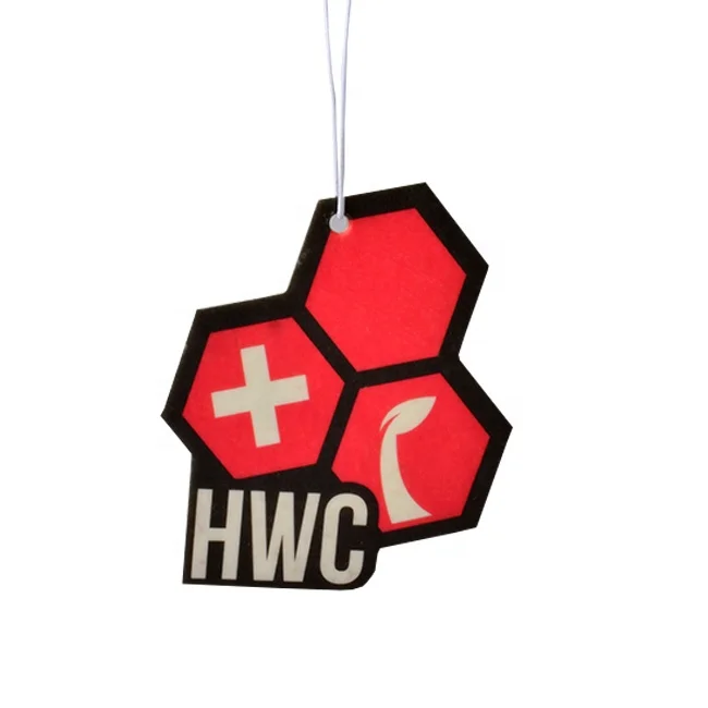 Wholesale products china promotion gifts custom design decorative hanging perfume paper car air freshener