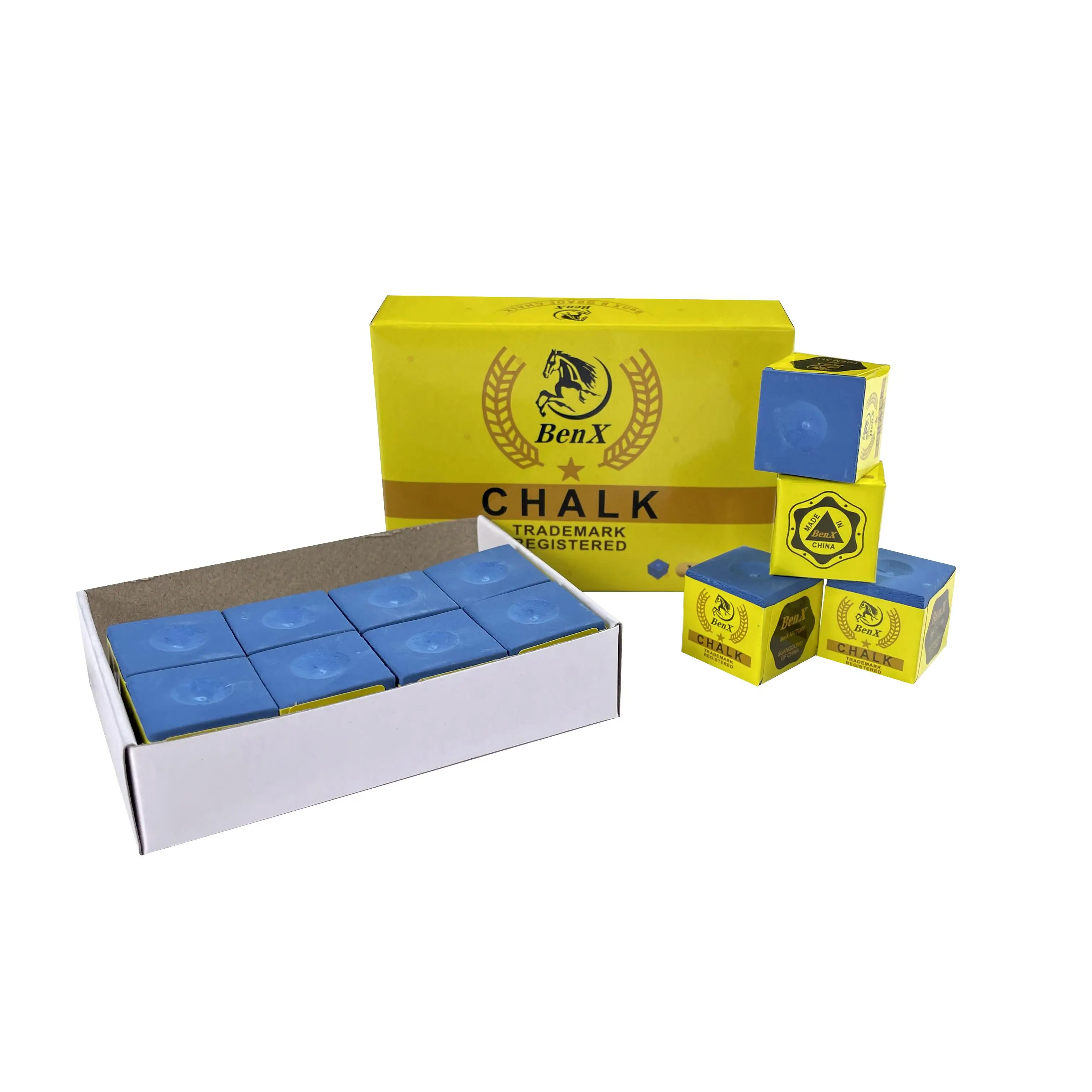 BenX A grade billiard chalk blue economic cue chalk for pool or snooker