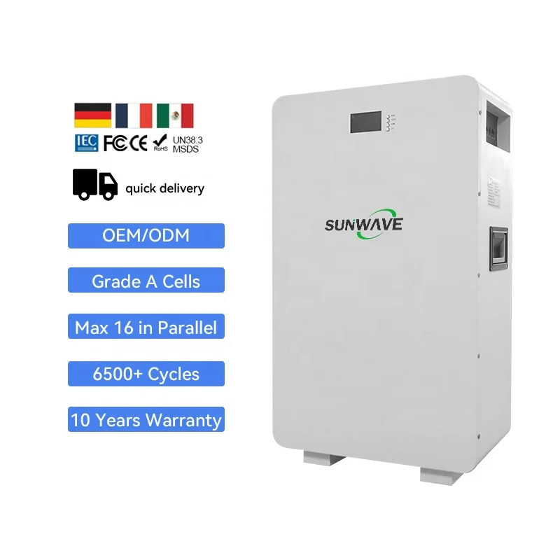 Sunwave Lifepo4 Бытовая настенная батарея 280Ah Европейская система хранения энергии для дома 5kWh 10kWh 15kWh 48V литий-ионный аккумулятор
