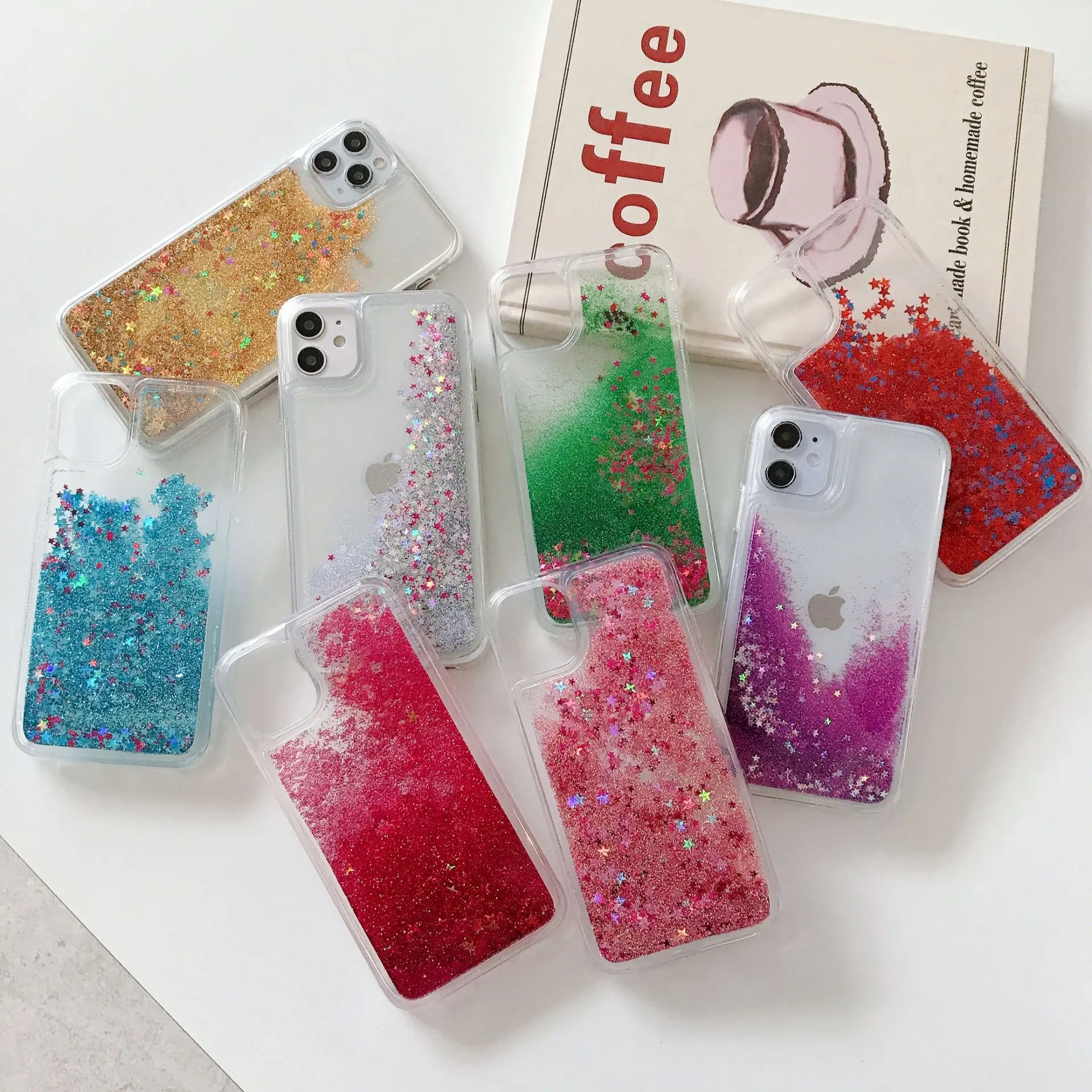 Custom Beautiful Shiny Glitter Dynamic Pink Liquid Unique Phone Case For Iphone 12 Pro Max