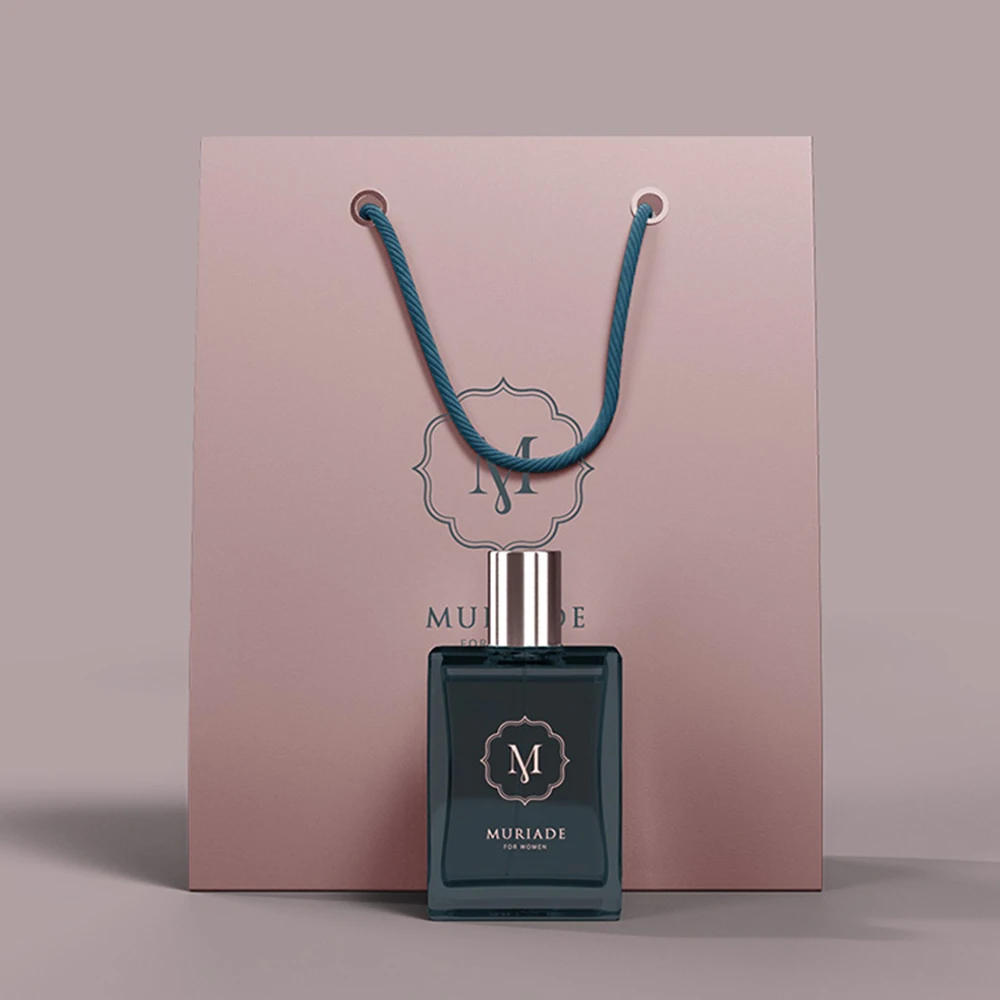 Custom Logo Perfume Box Paper Gold Foil Essential Oil Luxury Perfume Present Packaging Box Square Drawer Gift Box