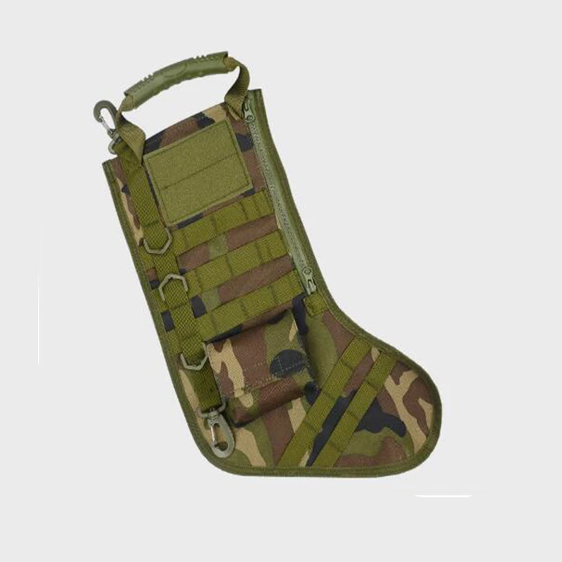 Hot Sale Design Perfect Mantel Decoration Fishing Tactical Christmas Stocking With Molle Gear