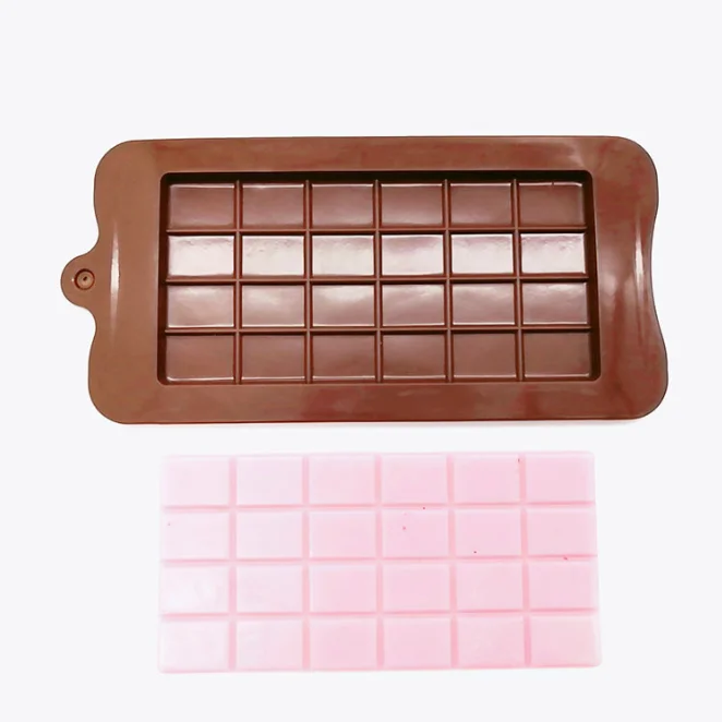 Silicone Chocolate Bar Molds Hot Chocolate Moulds Rectangle Baking Silicon Bakeware Molds Shape Wax Flexible Molds