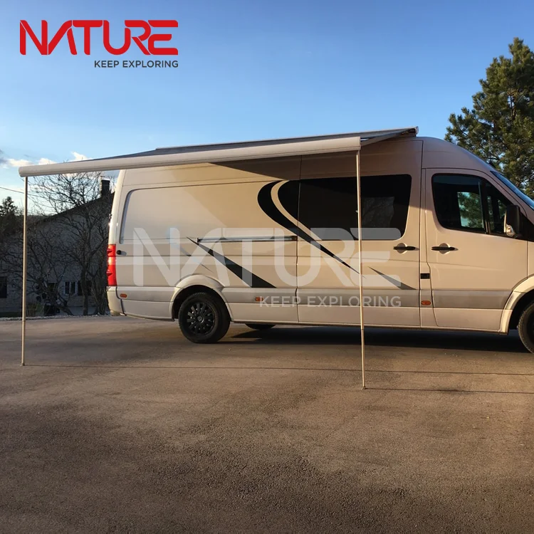 Природный мощный выдвижной наружный электрический или ручной тент для кемпера для автомобиля, внедорожника, внедорожника