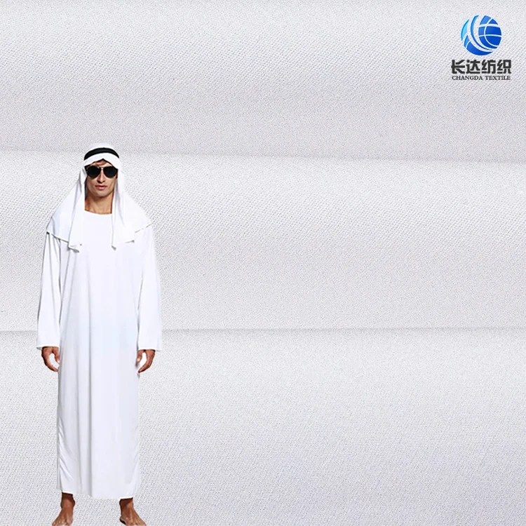 Good Fabric Woven Polyester Fabric Arabs Men Robe Fabric Muslim Man Clothes