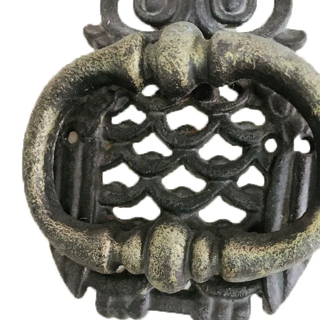 
Antique rustic gold handmade owl cast iron hanging door bell 
