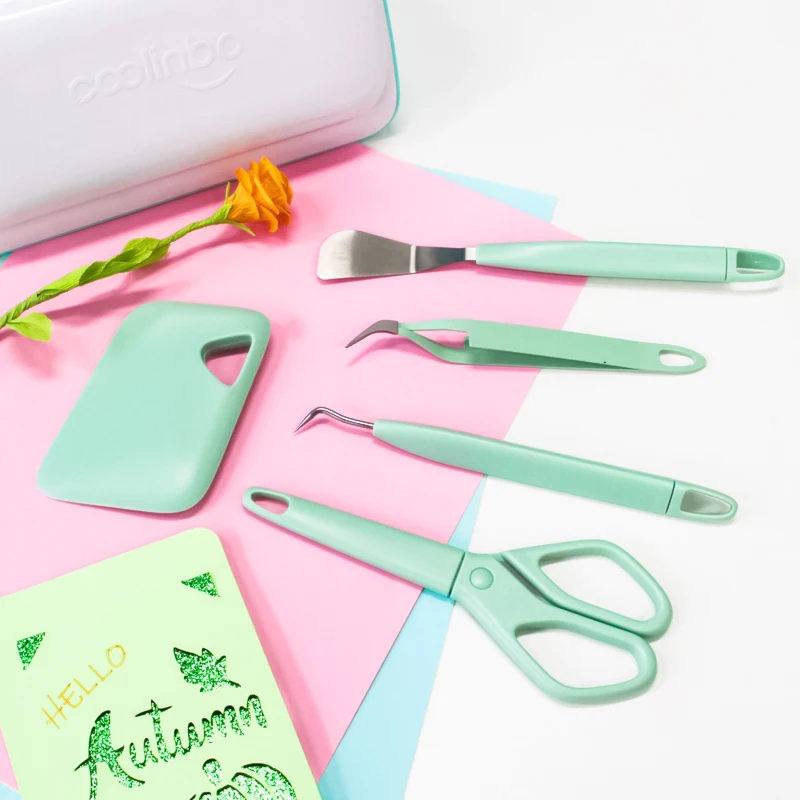 Professional source factory vinyl DIY art work cutting craft weeding tools for vinyl 5 pieces a set basic tools set for coolinbo