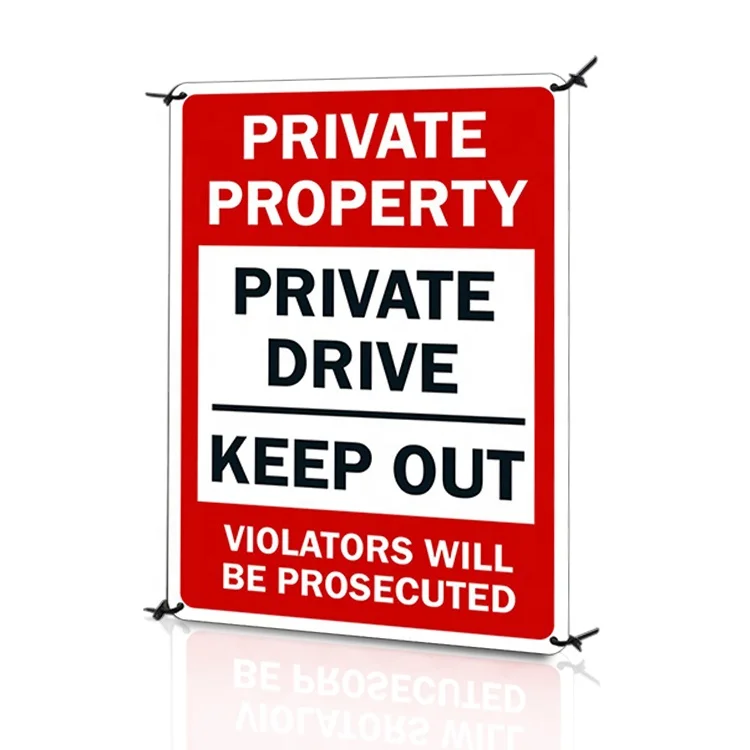 Wholesale Customized outdoor pvc board Reflective property sign