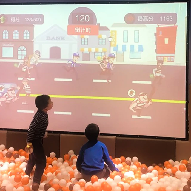 Basic version interactive wall ball game projection system with crazy wall games indoor amusement park