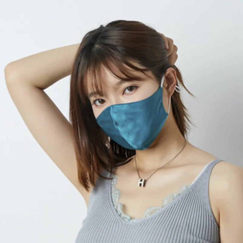 Wholesale 6A  22MM Silk Face Mask 100% Mulberry Silk Facemask With Nose Wire