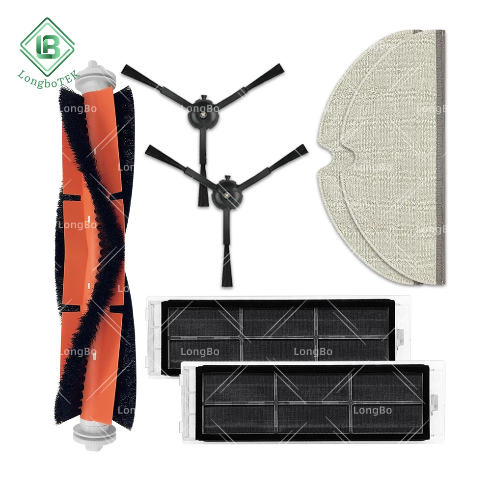 Fit for Xiaomi Roborock S4 S5 S6 T60 T61 T65 T4 T6 S5 Max S6 Maxv Roller Brush Side Brush Hepa Filter Mop Pad Robot Vacuum Parts