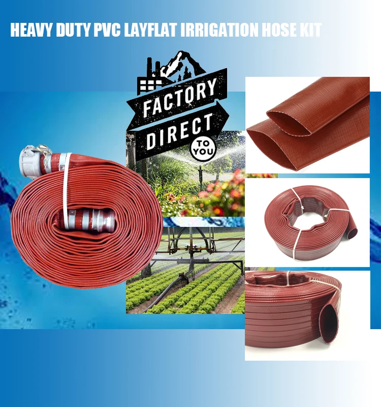 Flexible Farm Water Irrigation Pvc Layflat  Hose Pipe