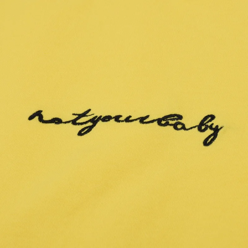 
Ladies bulk fashion logo embroidered yellow cotton t shirts for young women 