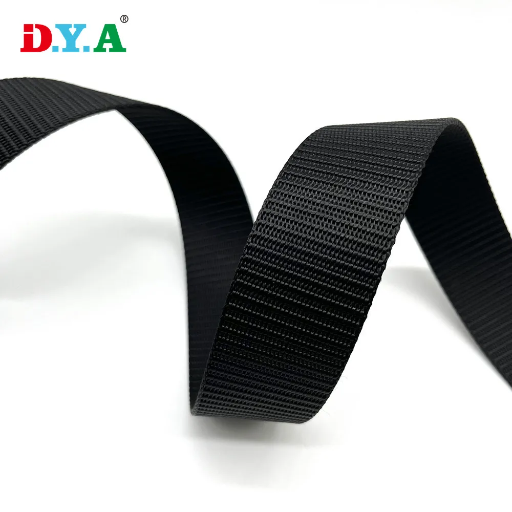 Custom size 25mm 32mm 38mm wide 2.2mm thick heavy duty nylon webbing strap tank weaving nylon webbing for backpack/outdoor