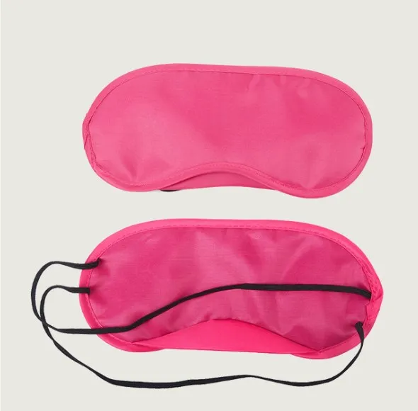 Multicolor Eye Mask Cover Airline Lightweight Polyester Blindfold Filled Sponge Sleep Eye Mask with Nose Pad and Elastic Straps