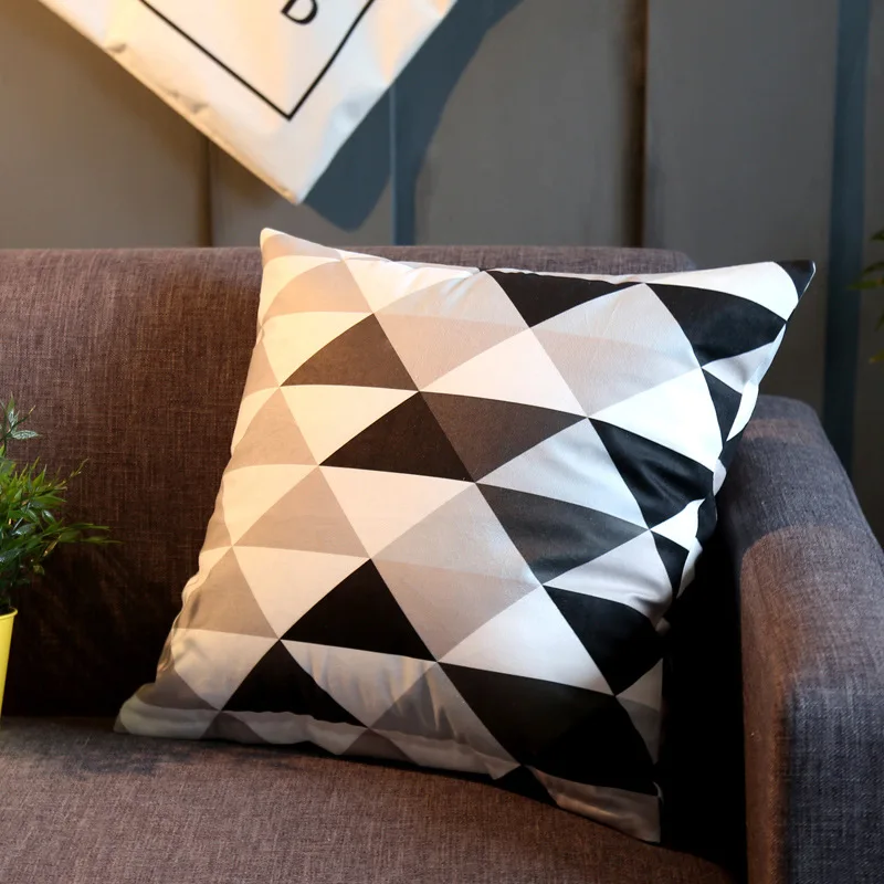Cross-Border Home Pillow Square Pattern Portable and Washable Sofa Cushion for Sleeping for Hotels Made of Polyester