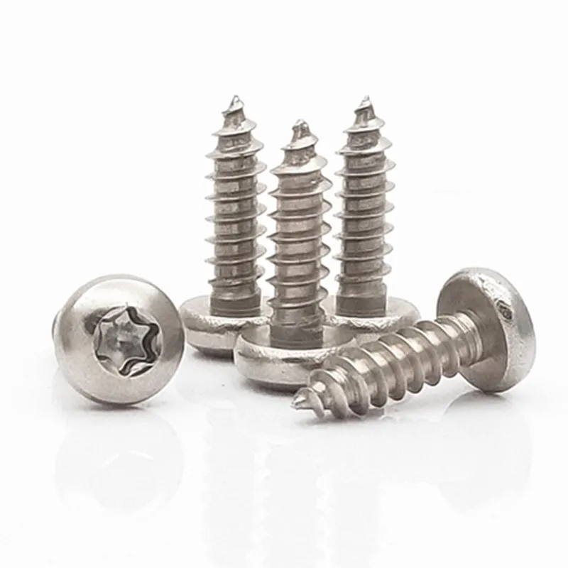 China wholesale iron pan head screw wood torx self-tapping screw full thread stainless steel self tapping screws for metal