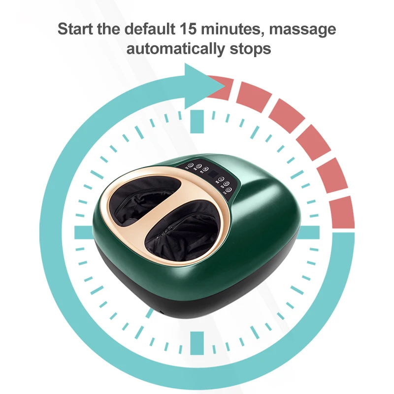 3D Electric Airbags Roller Vibrating Foot Massage Machine Shiatsu Kneading With Air Pressure And Heating Foot Massage