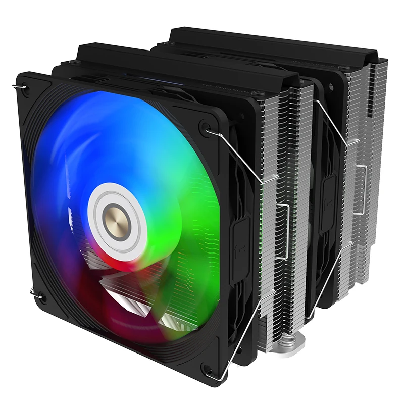 Alseye 120mm PWM  dual  tower  fan 6pipes  PC cooler