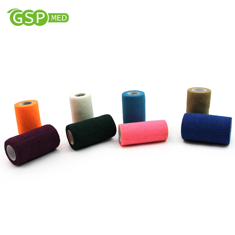 Medical Consumable High Elasticity Colored Elastic Non Woven Self Adhesive Bandage Latex Free 2 5cm 4 5m Choice Accessories OEM