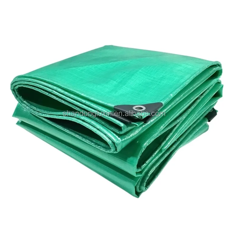 Factory direct sales polyethylene green rainproof tarpaulin light easy to carry