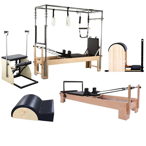 Health Equipment Body Balance Wood Fitness Equipment Wood Pilates cadillac reformer with half Trapeze