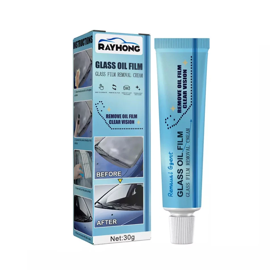 OEM 30g Auto Car Glass Polishing Glass Oil Film Removing Paste Clean Polish Paste for Bathroom Window Front Windshield Agent