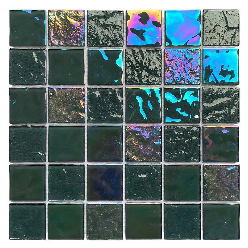 Square modern design 300*300mm Indoor and Outdoor swimming pool mosaic tile,crystal mosaic tile,blue mosaic tile for bathroom