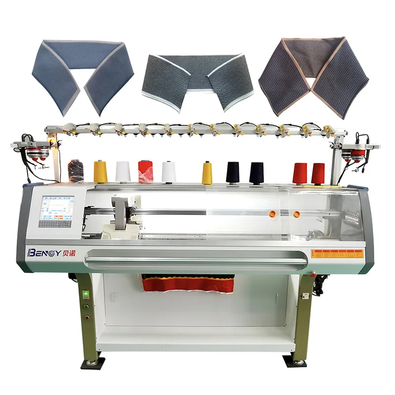 Benoy 80 inch single carriage double head collar knitting machine