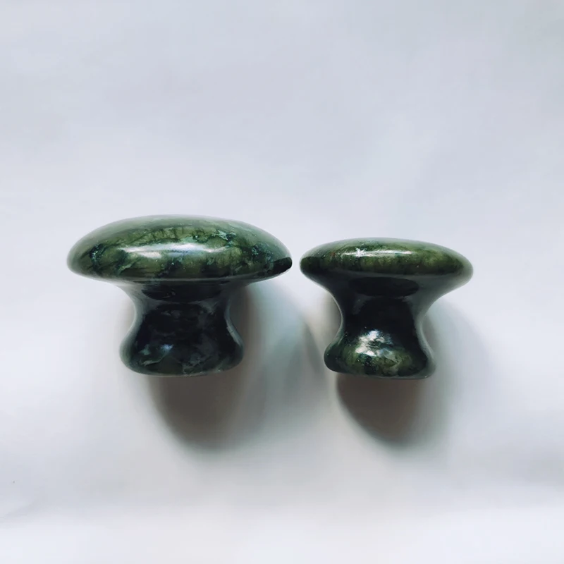 5.5cm&7cm Mushroom Shaped Gua Sha Massage Natural Xiu yan Jade Stone Therapy Skin Massage Stone for SPA Kneading Massage