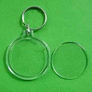 Best Selling Blank Acrylic keychain , picture insert plastic photo frame key chains