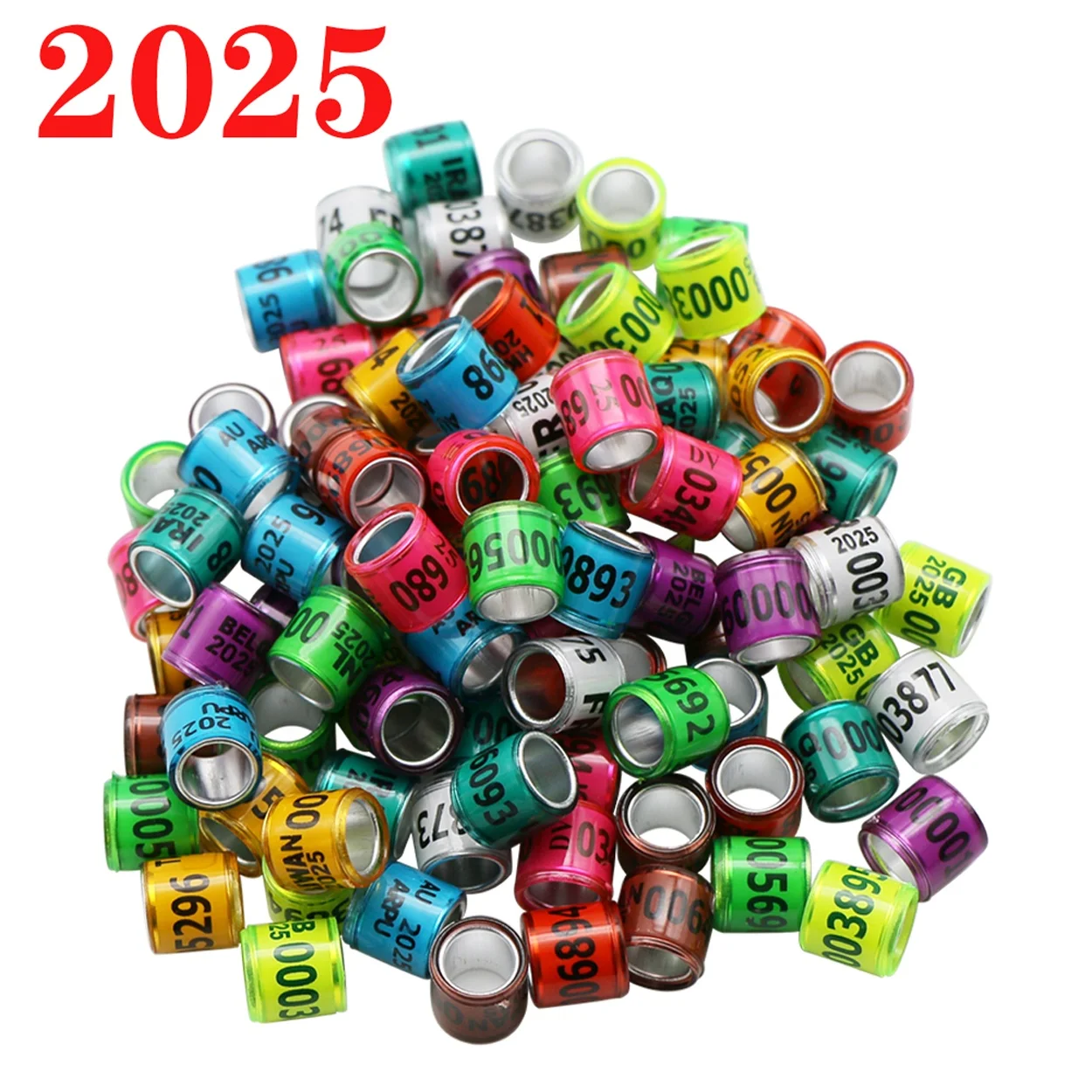 Pigeon Accessories Circular Foot Ring Plastic Duck Goose Bird Pigeon 8mm*11mm Digital Foot Rings Training Tool