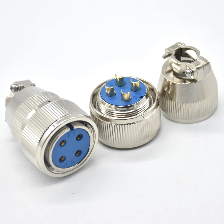 Industrial 4 Pin Female High Temperature Resistant Glass Sealing Vacuum Hermetic Connector