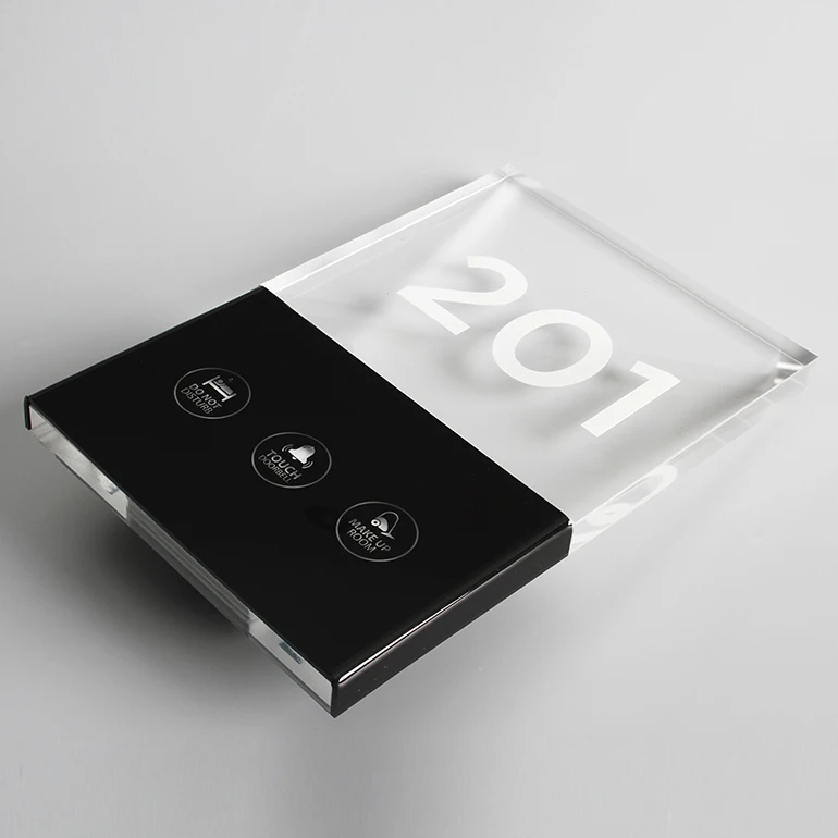 Modern LED Crystal Acrylic hotel room door signs