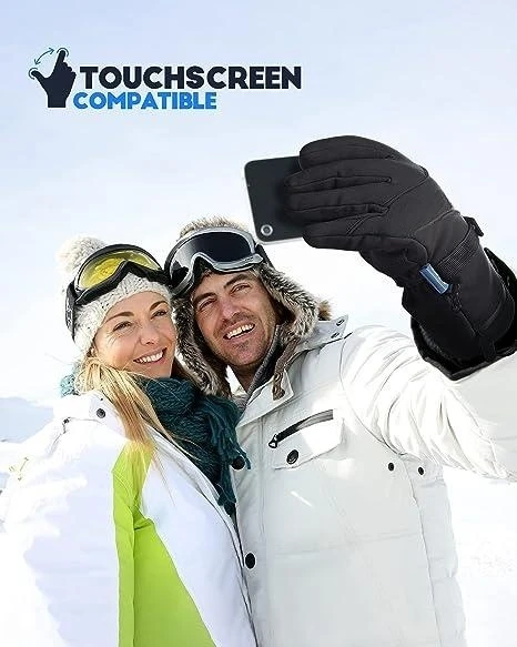 Winter waterproof wholesale touch screen gloves sport electric heating glove ski gloves