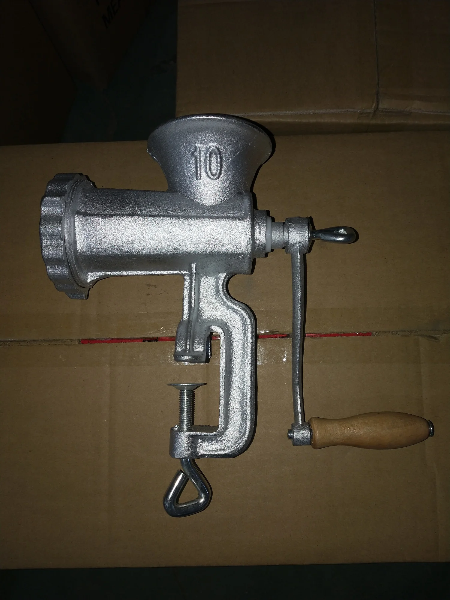 Handle operating meat mincer, Manual Meat Grinder 10# Spray painted surface