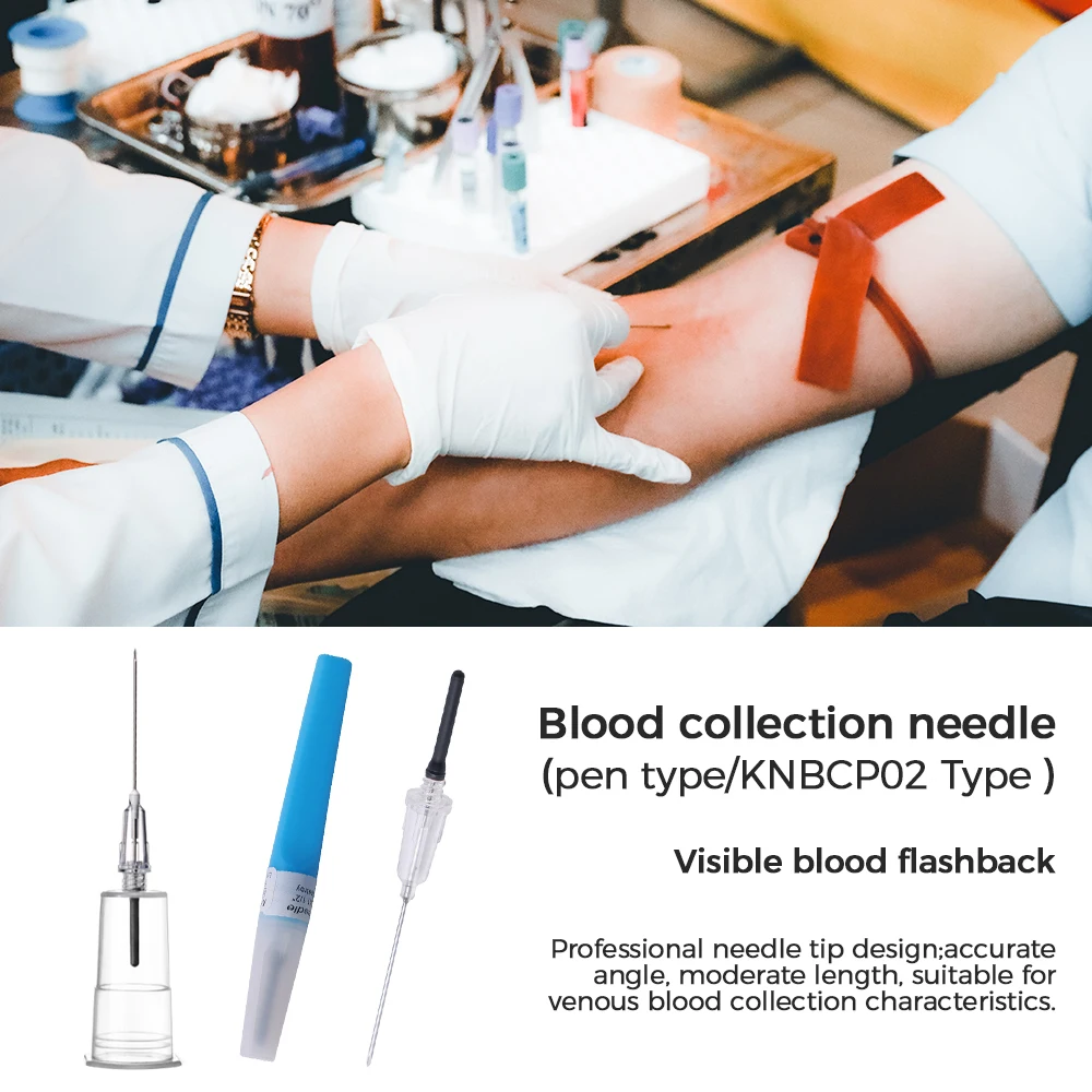 KDL Pen Type Visible Blood Flashback Customized Logo 21G 22G 23G Blood Collection Needle