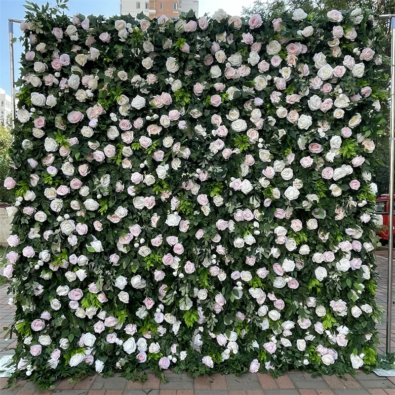 IFG  factory customized flower runner decoration 4ft height white green sofa flower arrangement for wedding