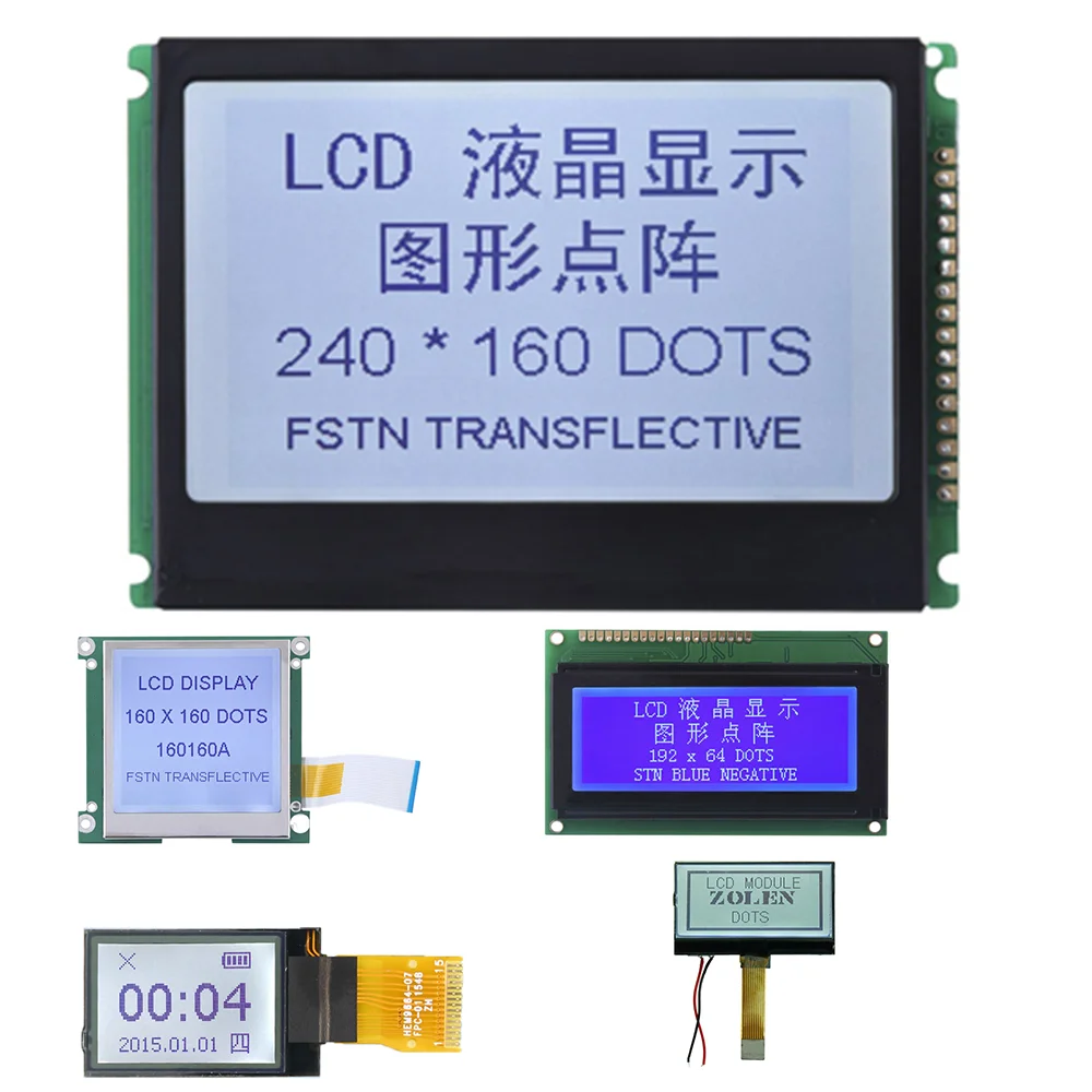 240x160 Dots Graphic LCD Display module 240160 monochrome graphic lcd fstn