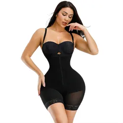 Hot Sale High Quality Adjust Hooks And Zipper Women Fat Tummy Control Colombian Full Body Shaper Shapewear