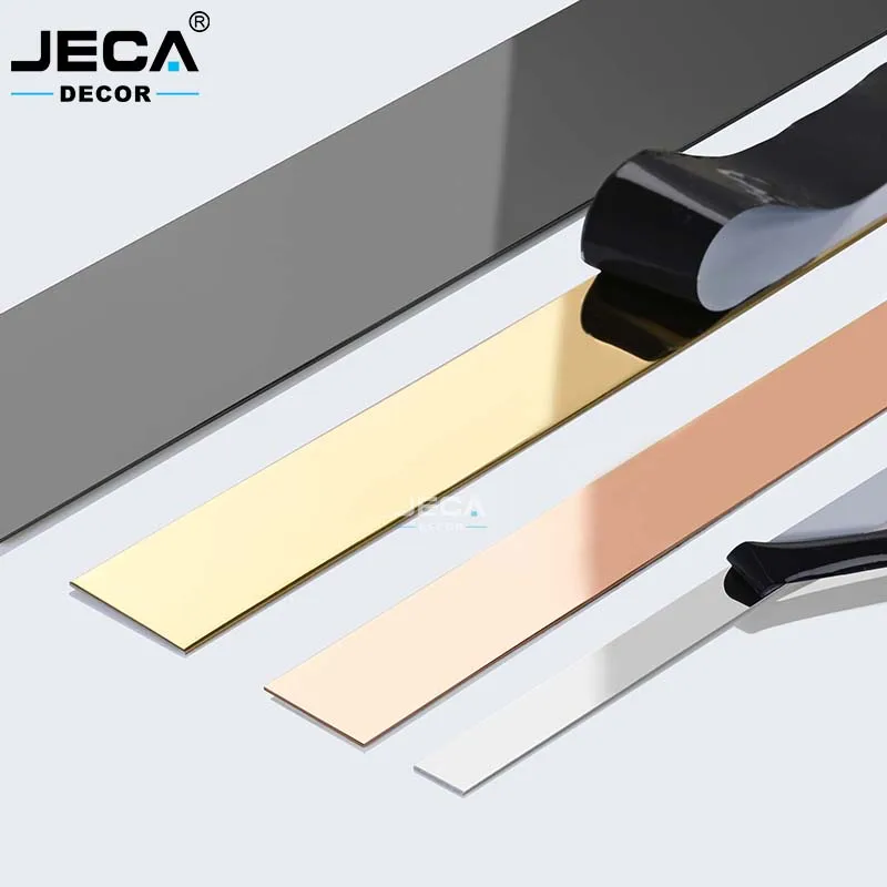 Foshan Manufacturer JECA Accessories Tile Profile Stainless Steel Tile Trim Strips Adhesive
