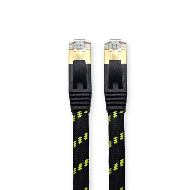 Heavy Duty High Speed 26Awg Cat 8 Black 3M Rj45 Network Fiber Optic Lan Cable With Rj 45