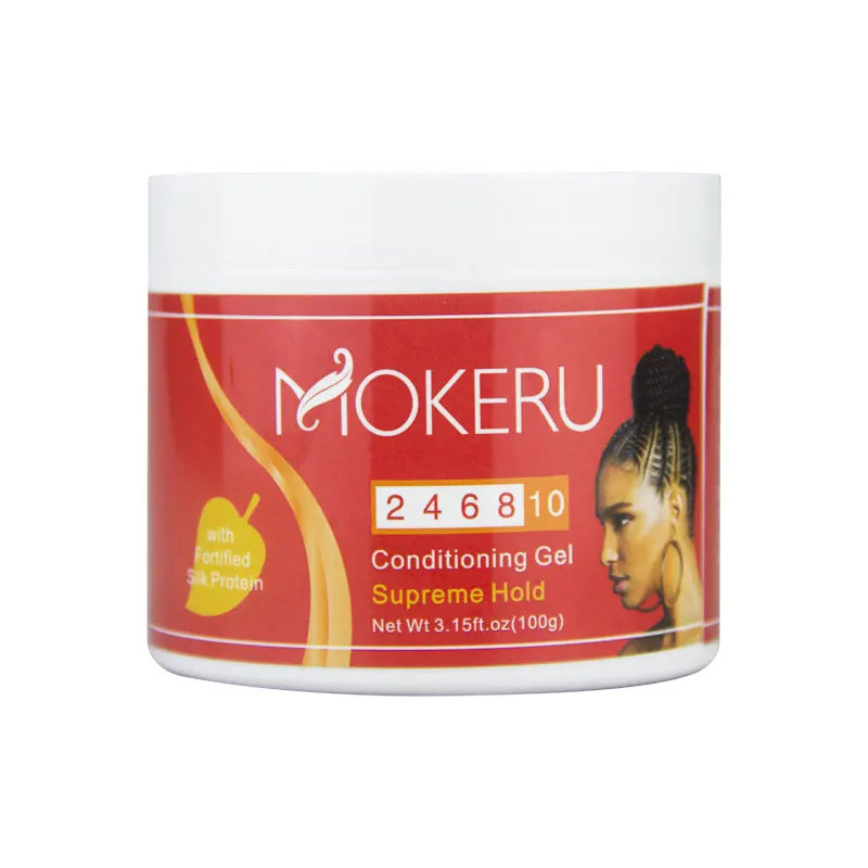Mokeru Wholesale Biotin Conditioning Braiding Anti Loss Shine Gel Vendor Extra Hold Hair Braid Gel And Edge Control
