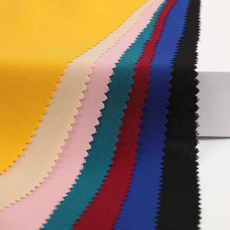 KaiMing Textiles Wholesale 50D*50D 100% Polyester Solid Woven Crepe Chiffon Wool Peach Fabric,Blouse Dress Fabric