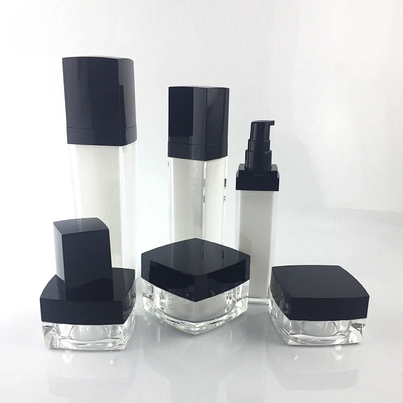 wholesale price face cream acrylic cream jar with square shape