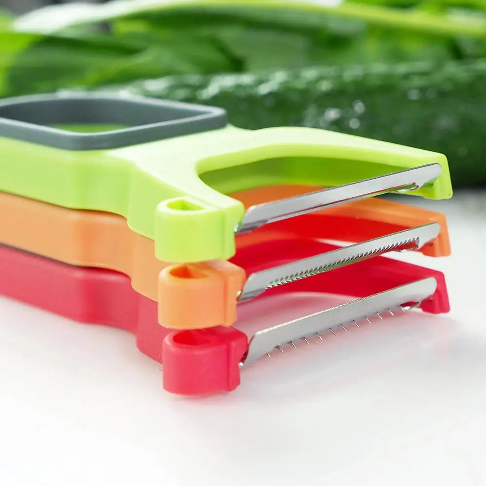 Multi-function Kitchen Accessories Knife Set Gadgets Potato Carrot Grater Planing Fruit Vegetable Peeler Cutter 3 PCS SET