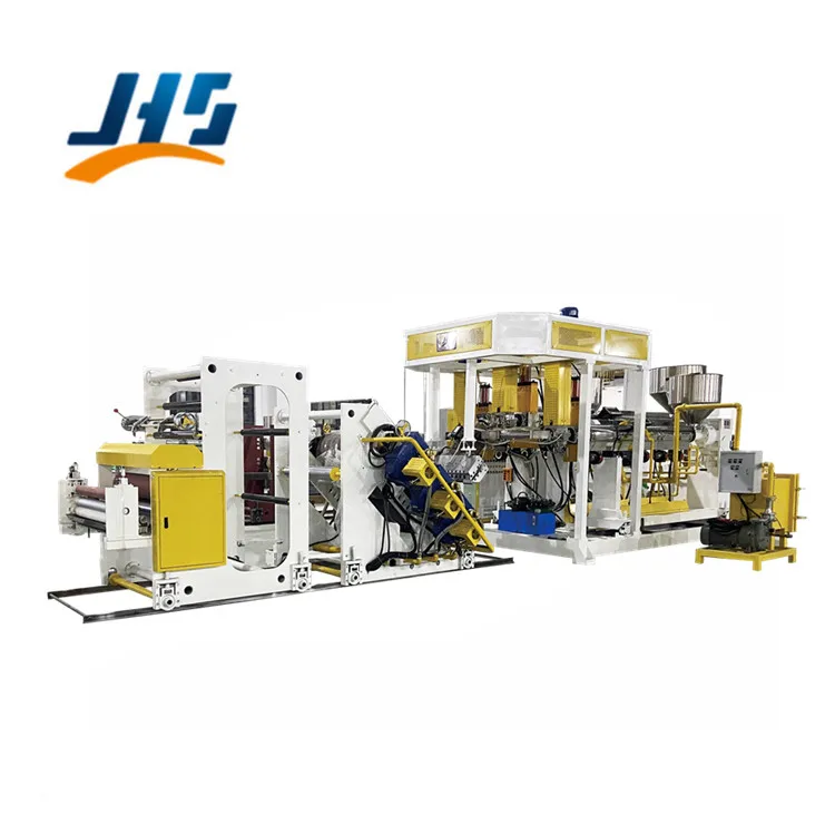 Three layers PP sheet plastic extruder machine triple screw