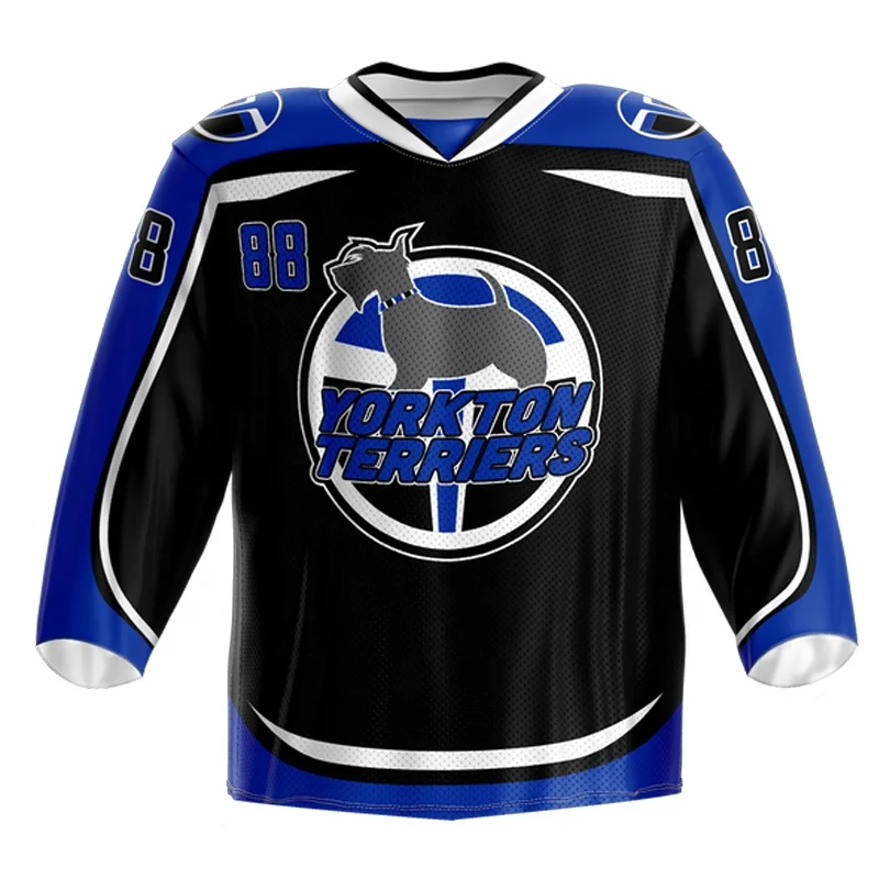 High quality wholesale long sleeve youth reversible training practice blank sublimation custom ice hockey jersey made in china