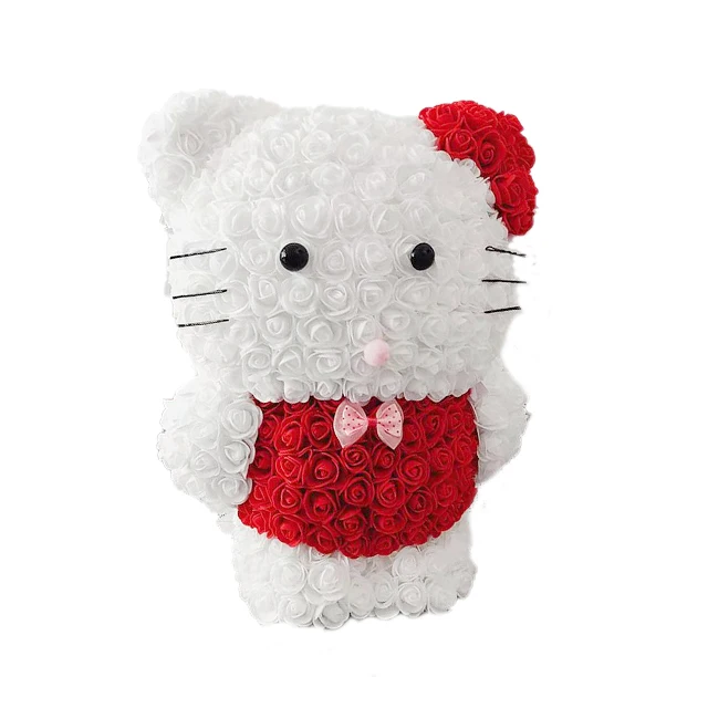 Ammy 2021 Custom Rose Hello Kitty Preserved Hello Kitty And Box For Pretty Gift Valentine Day